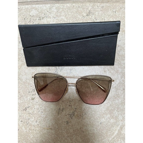 Christian Dior Monsieur 3YG86 LIGHT GOLD / BROWN RED FADE Sunglasses - Picture 1 of 6